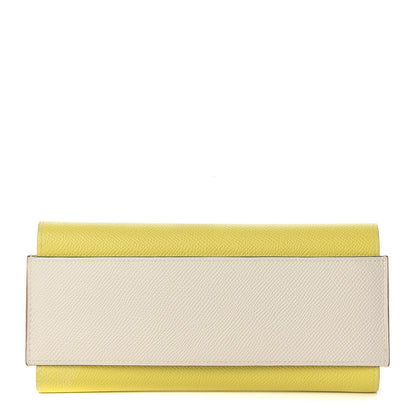 Hermes Epsom Passant Long Wallet Craie Lime 1 of 11