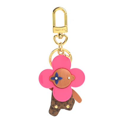 Louis Vuitton Wood Monogram Vivienne Puppet Bag Charm Key Holder Pink 1 of 5