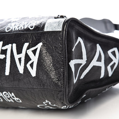 Balenciaga Agneau Arena Graffiti All Over Classic Hardware City Black White 9 of 10