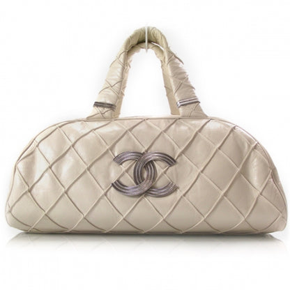 Chanel Lambskin Bowling Bag Ivory 1 of 12