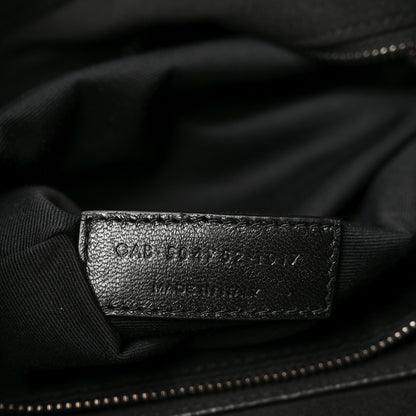 Saint Laurent Calfskin Ring Tote Black Brown 7 of 11
