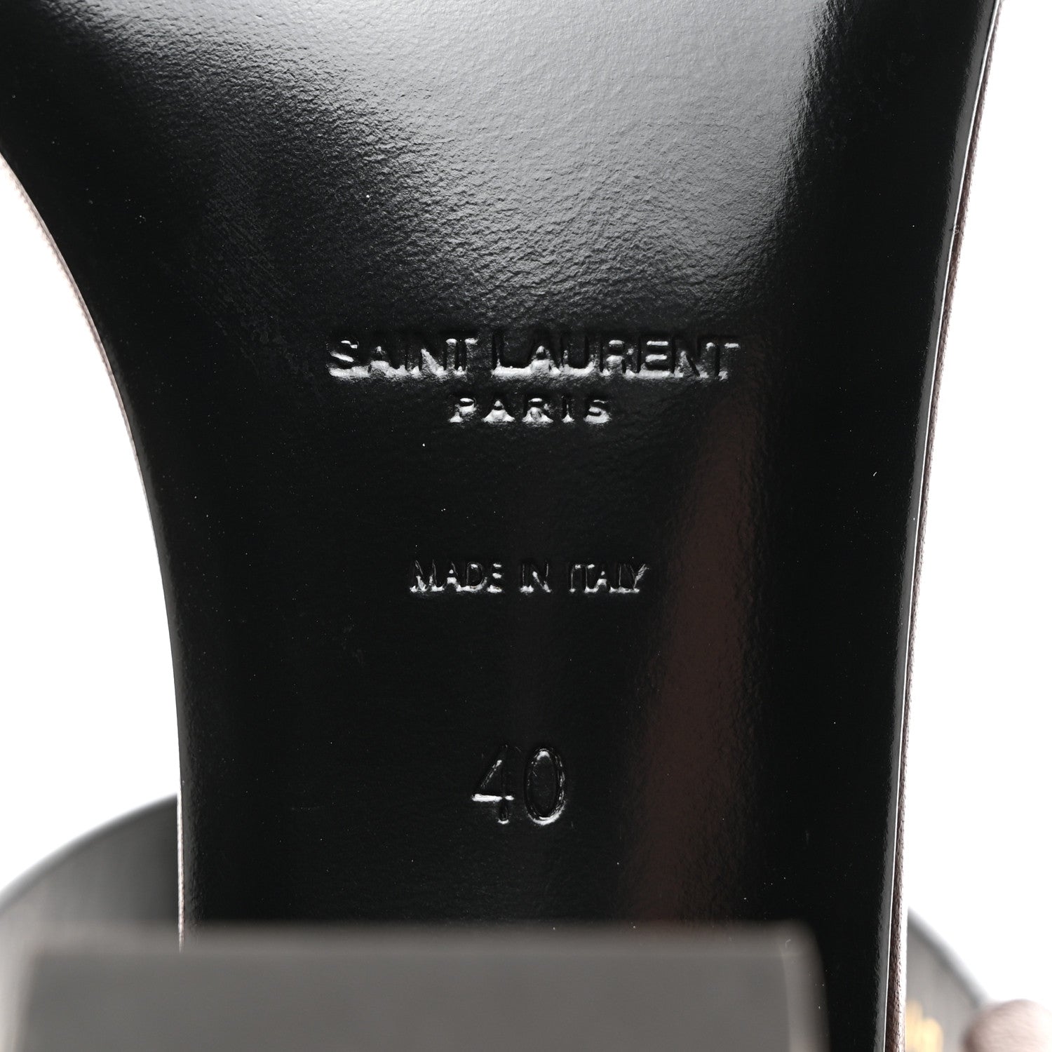 Saint Laurent Calfskin Cassandra 75 Sandals 40 Moro 8 of 9