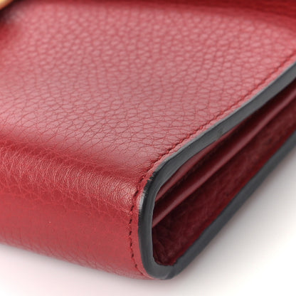 Gucci Calfskin GG Marmont Chain Wallet Vulcanic Red 8 of 8