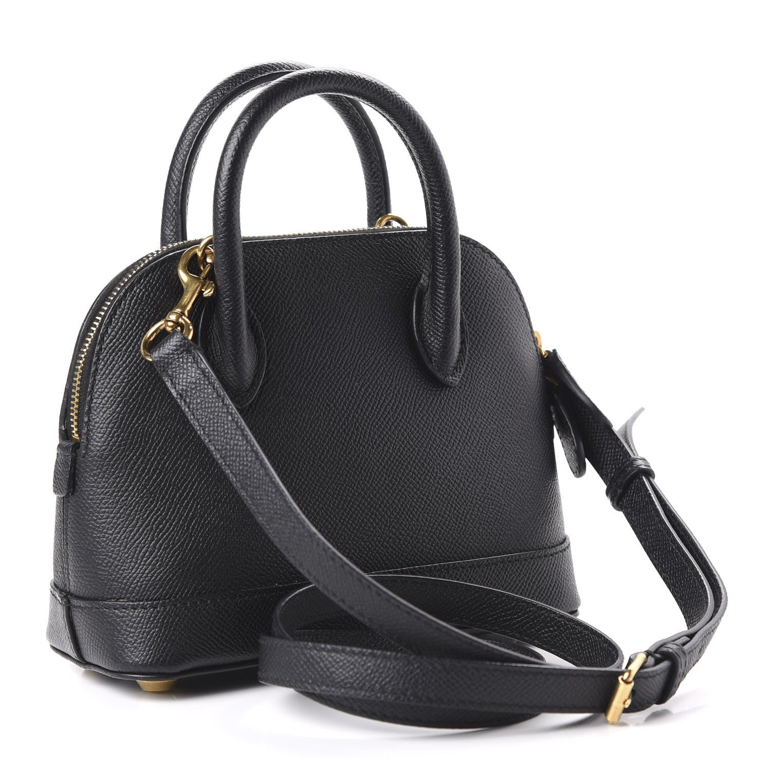 Balenciaga Signature Grained Calfskin XXS Ville Top Handle Bag Black White 3 of 9