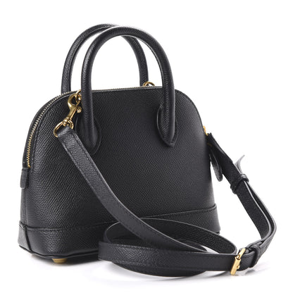 Balenciaga Signature Grained Calfskin XXS Ville Top Handle Bag Black White 3 of 9