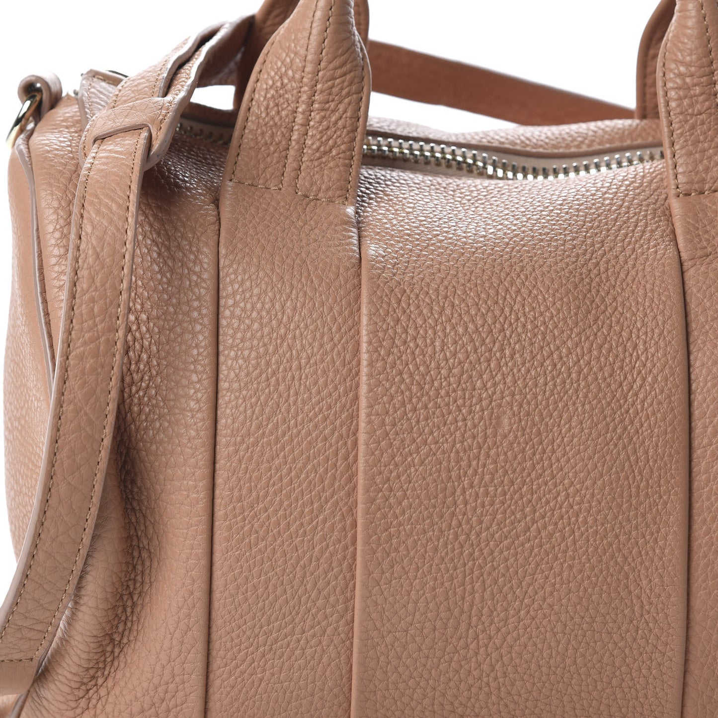 Pebbled Calfskin Rocco Tan Gold Hardware