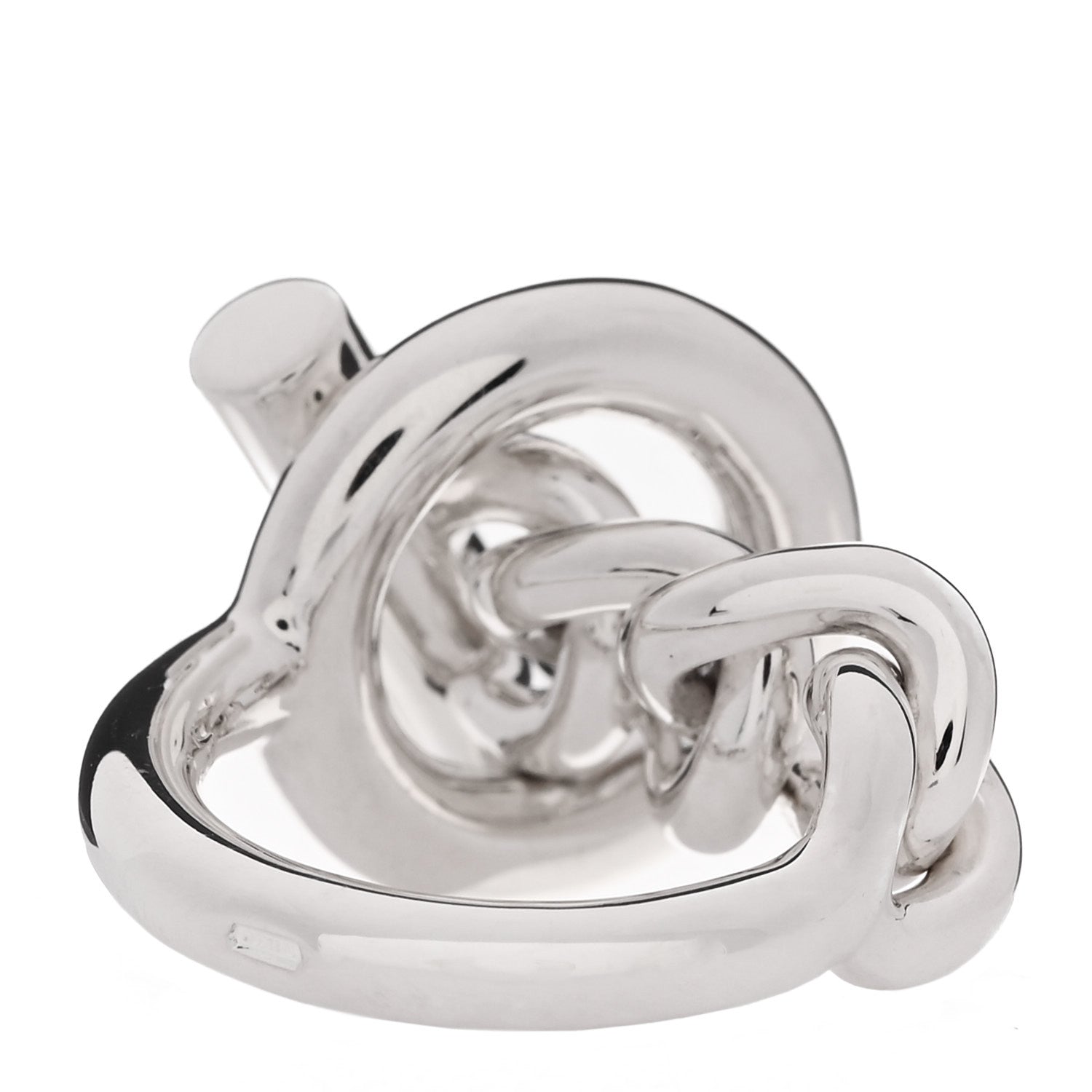 Hermes Sterling Silver GM Croisette Ring 50 5.25 3 of 5