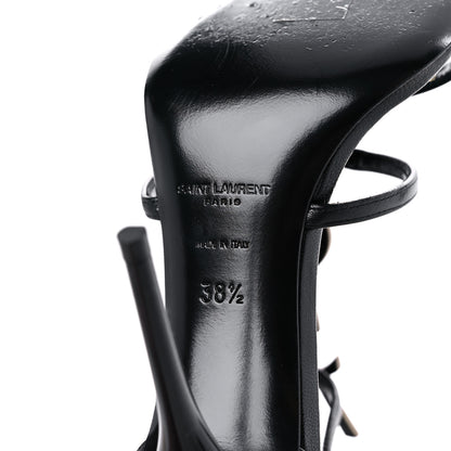 Saint Laurent Calfskin Cassandra 100 Sandals 38.5 Black 7 of 11