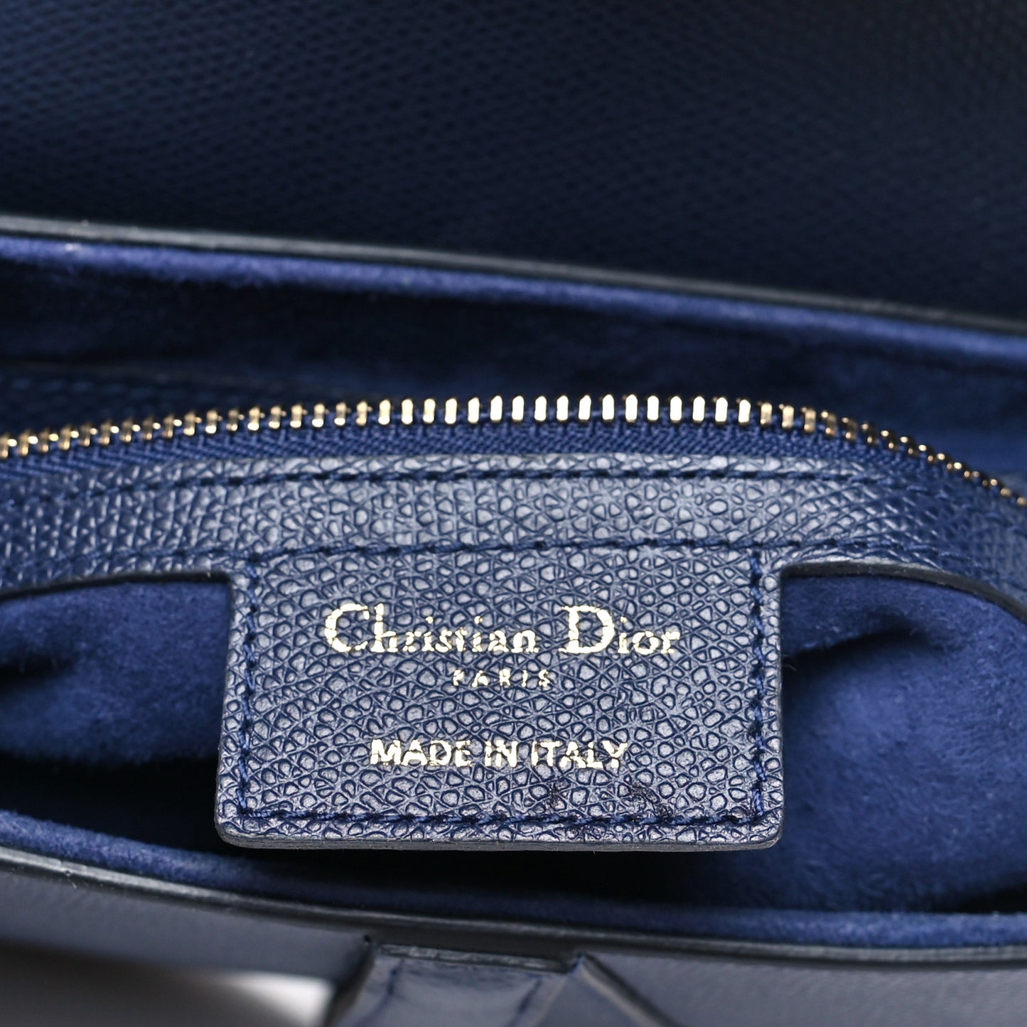 Grained Calfskin Saddle Bag Navy