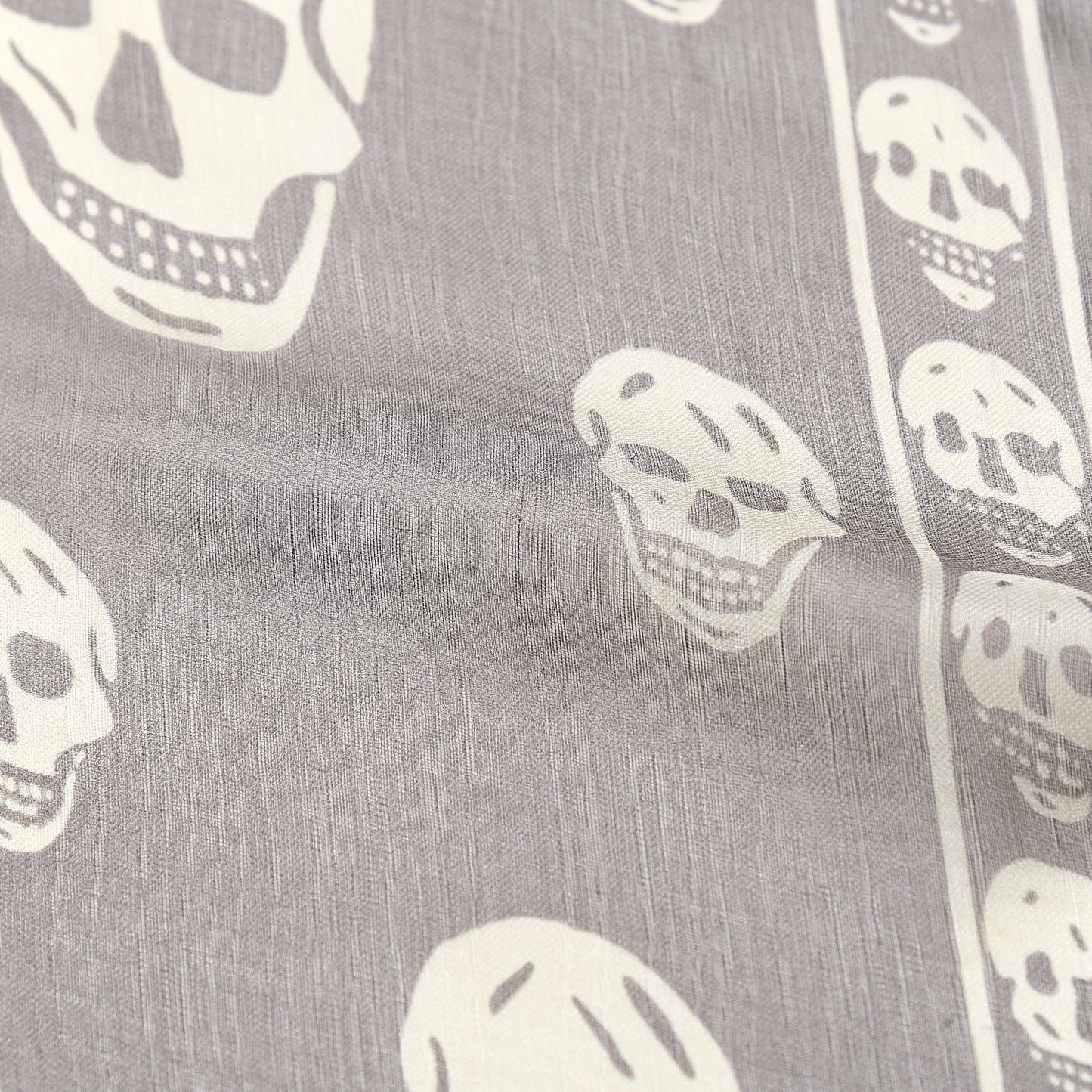 Silk Chiffon Skull Scarf Brown