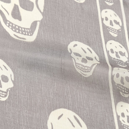 Alexander McQueen Silk Chiffon Skull Scarf Brown 6 of 6