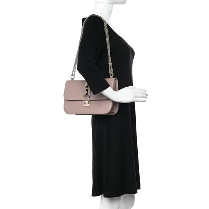 Valentino Garavani Vitello Medium Glam Lock Rockstud Flap Poudre 2 of 10