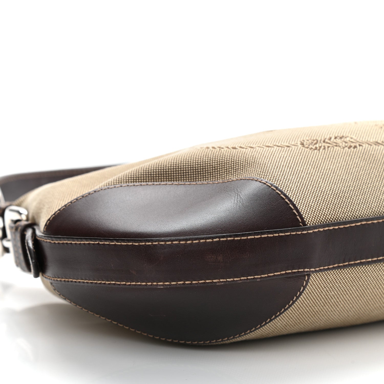 Prada Jacquard Logo Hobo Corda Bruciato 9 of 10