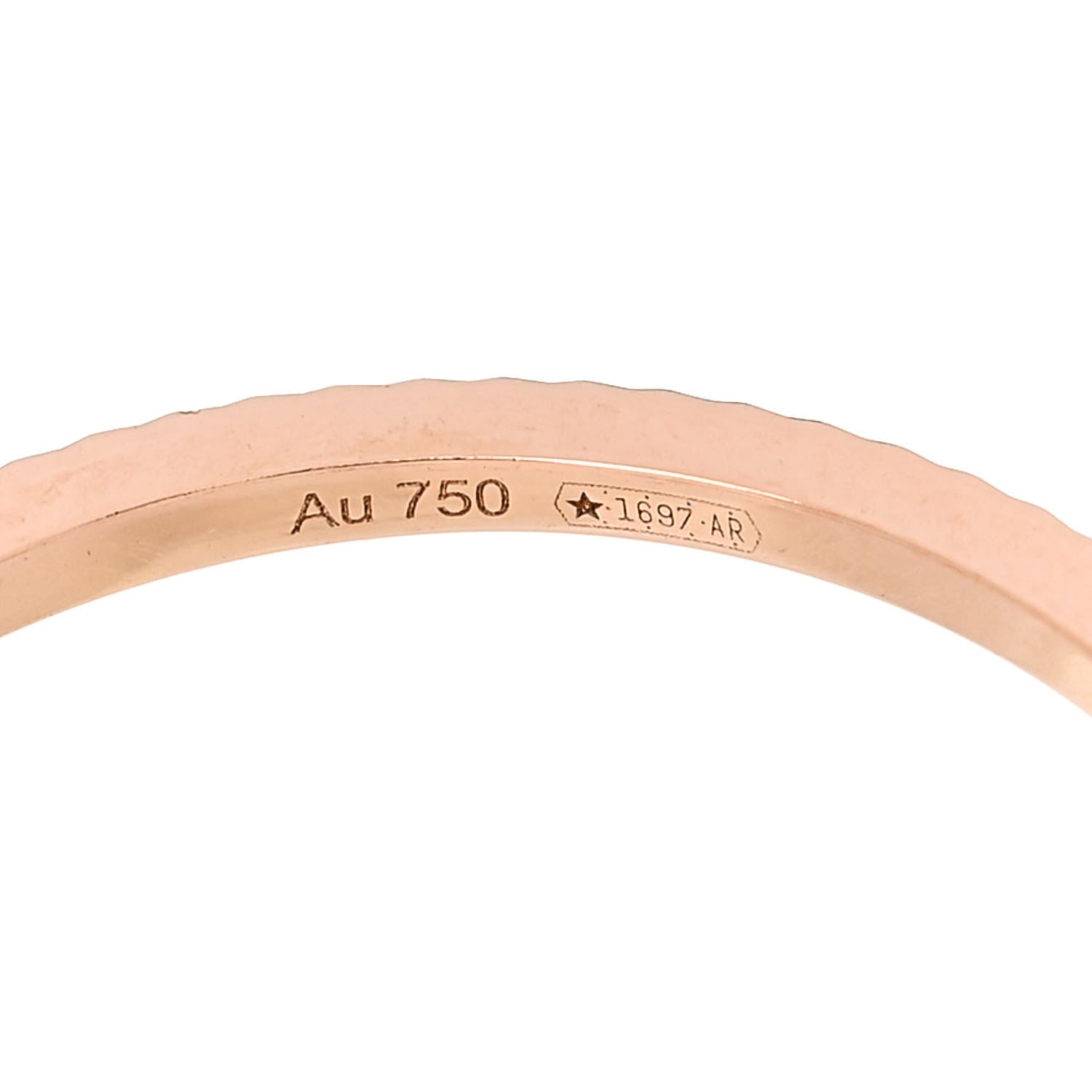 Gucci 18K Rose Gold GG Running Charm Ring 53 6.5 5 of 6