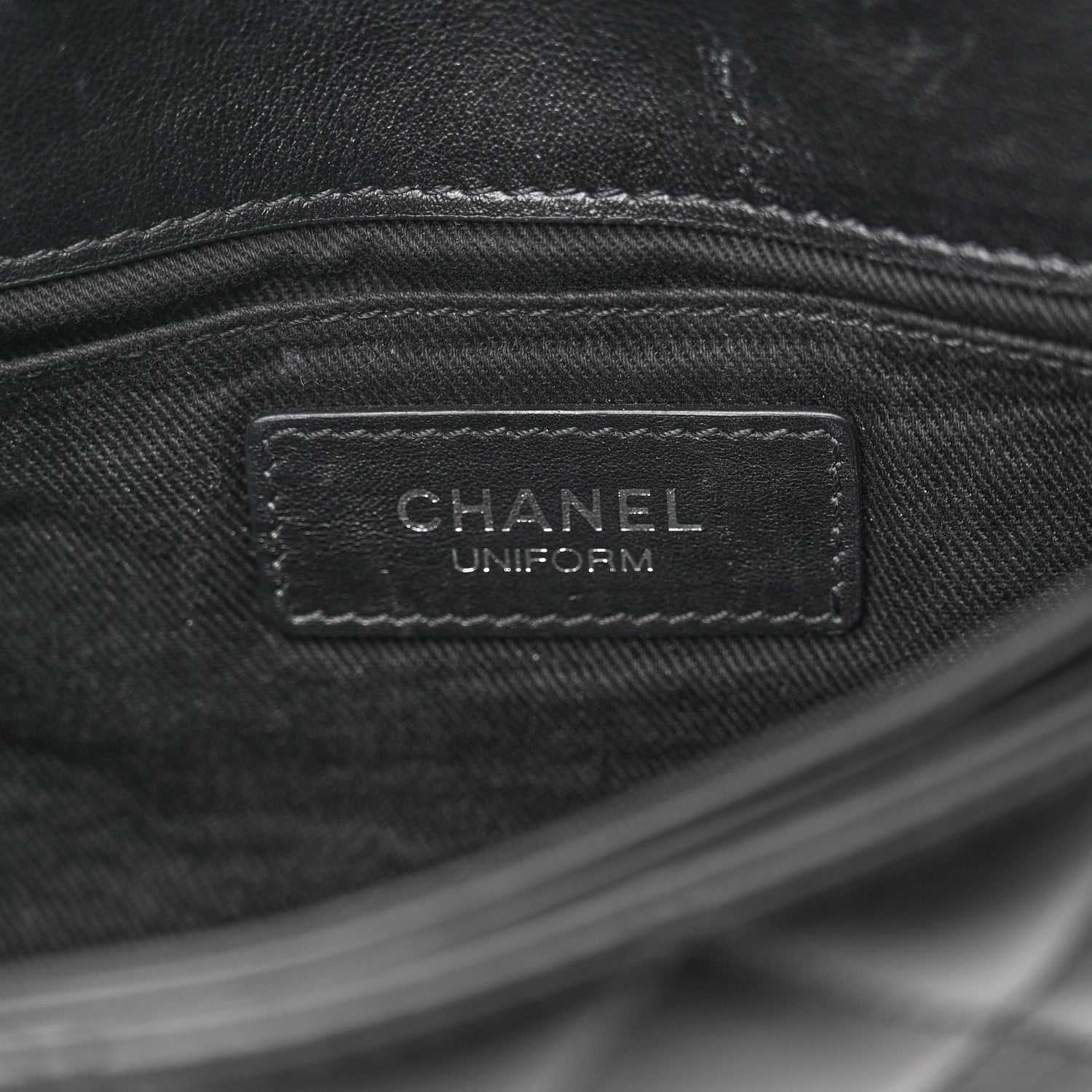 Chanel Calfskin Quilted CC Uniform Flap Belt Bag Black 6 of 12
