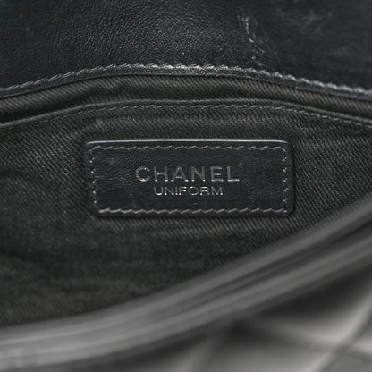 Chanel Calfskin Quilted CC Uniform Flap Belt Bag Black 6 of 12