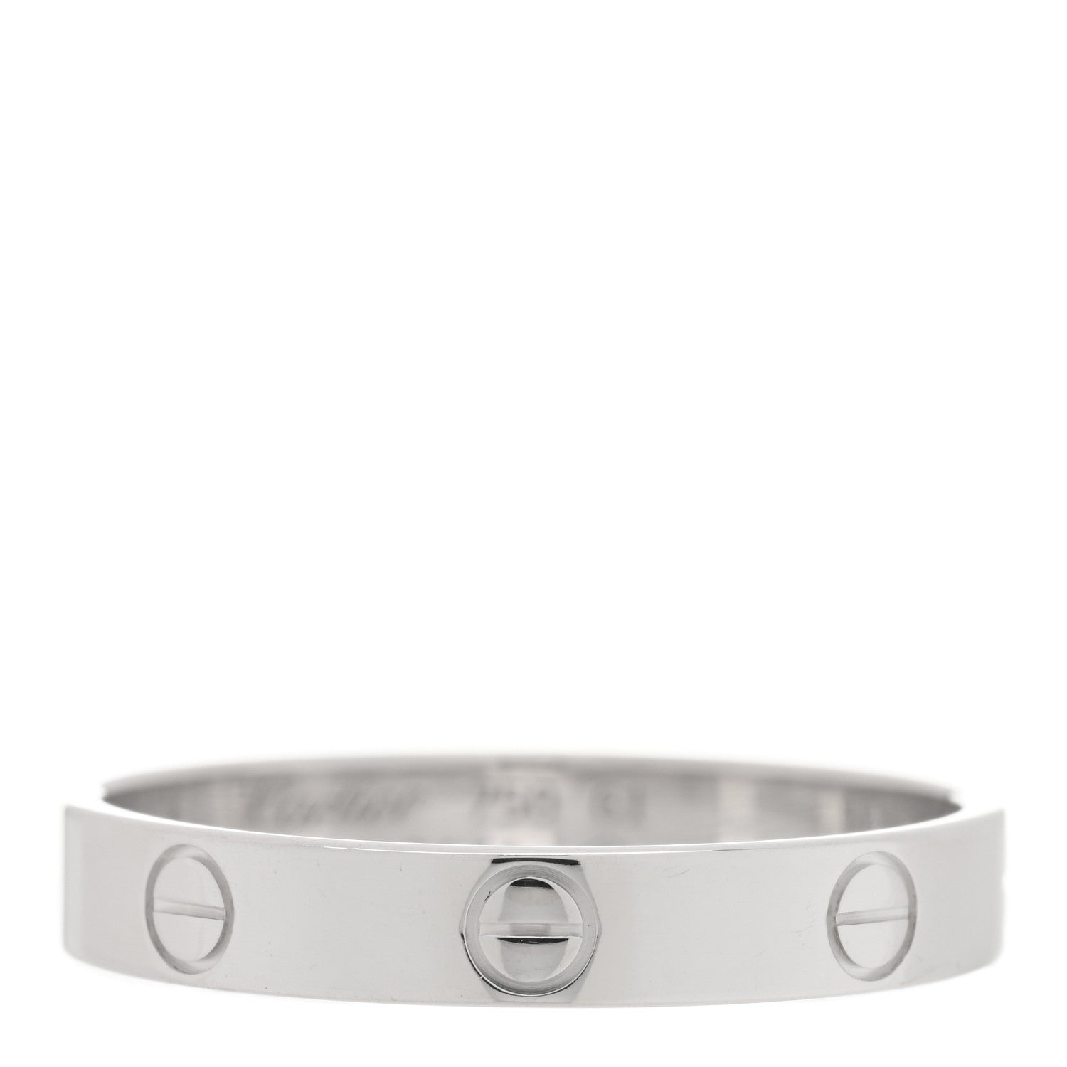Cartier 18K White Gold 3.5mm LOVE Wedding Band Ring 61 9.5 1 of 4