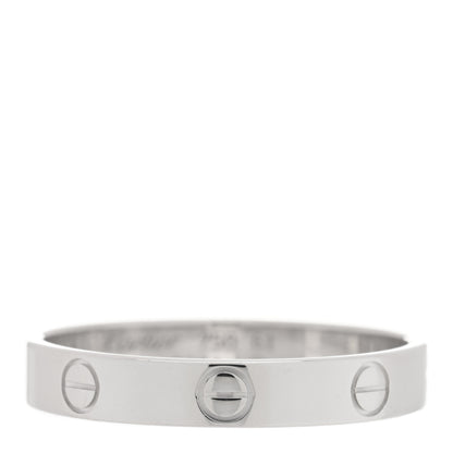 Cartier 18K White Gold 3.5mm LOVE Wedding Band Ring 61 9.5 1 of 4