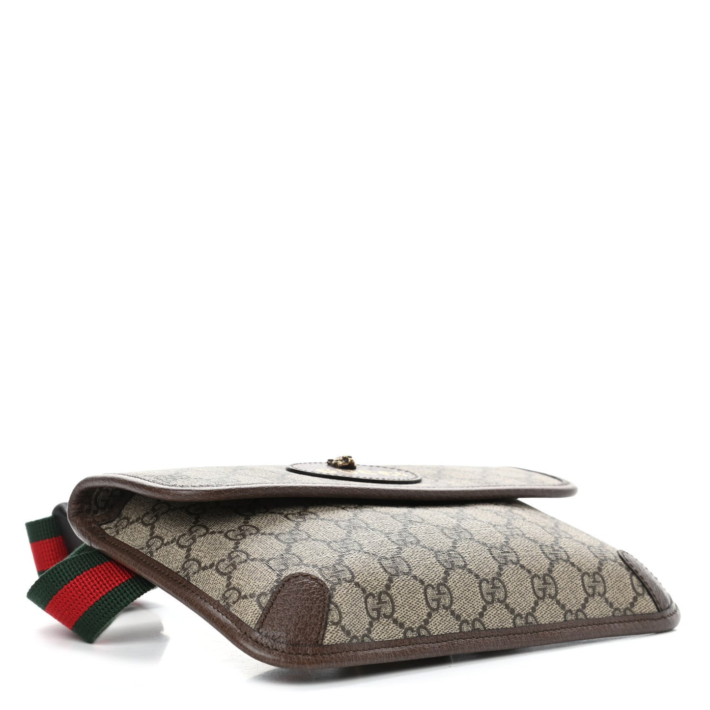 GG Supreme Monogram Neo Vintage Web Belt Bag Brown