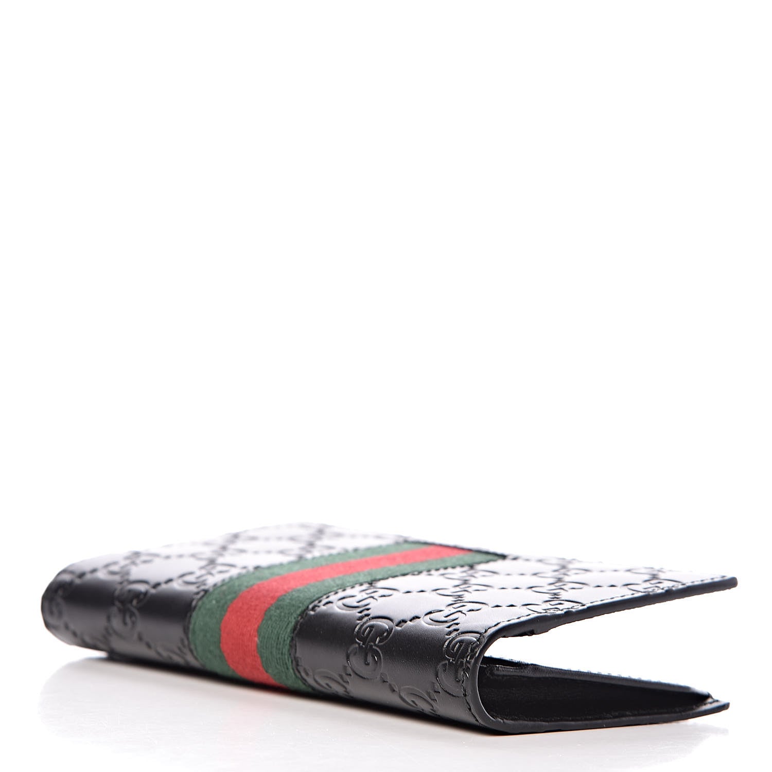 Gucci Guccissima Signature Web New Web Long Wallet Black 4 of 8