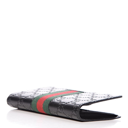 Gucci Guccissima Signature Web New Web Long Wallet Black 4 of 8