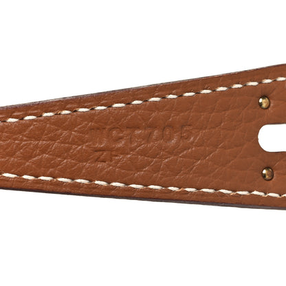 Hermes Taurillon Clemence Lindy 26 Gold 7 of 11