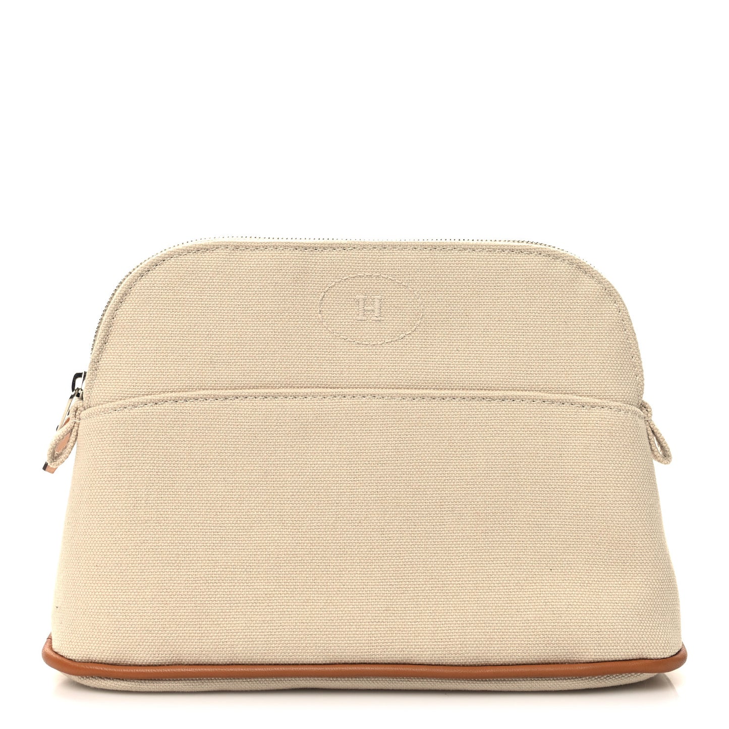 Cotton Canvas Mini Bolide Travel Cosmetic Pouch Natural