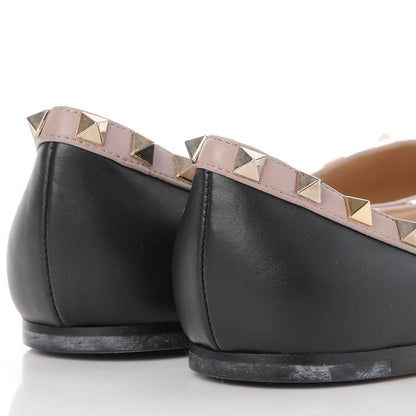 Valentino Garavani Nappa Rockstud Ballerina Flats 37 Black Poudre 5 of 10
