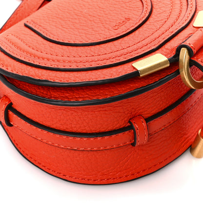 Chloe Calfskin Nano Marcie Saddle Bag Rusted Orange 10 of 11