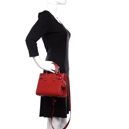 Saint Laurent Calfskin Nano Sac De Jour Lipstick Red 3 of 10