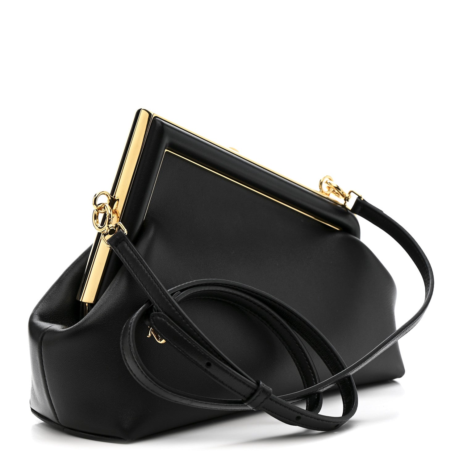 Fendi Shiny Nappa Small Fendi First Black 3 of 10