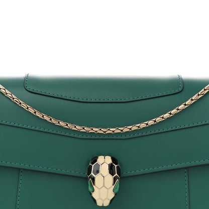 Bulgari Calfskin Serpenti Forever Snake Strap Crossbody Bag Emerald Green 8 of 11
