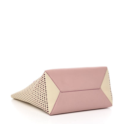 Louis Vuitton Calfskin Perforated Lockme Cabas Rose Poudre Creme 4 of 8