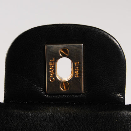 Chanel Lambskin Quilted Medium Double Flap Black 6 of 9