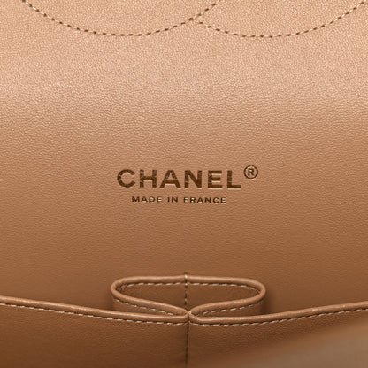 Chanel Caviar Quilted Maxi Double Flap Dark Beige 9 of 12