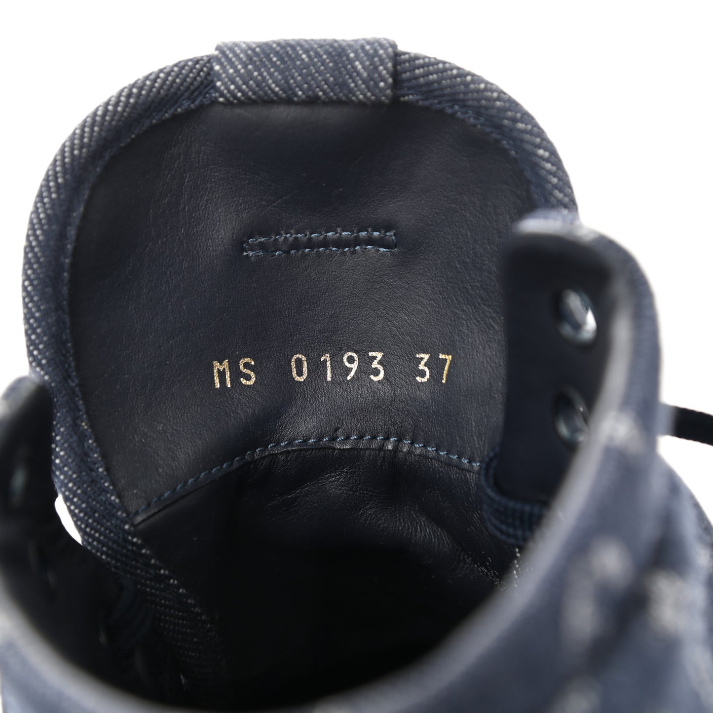 Monogram Denim Brea Sneaker 37 Blue