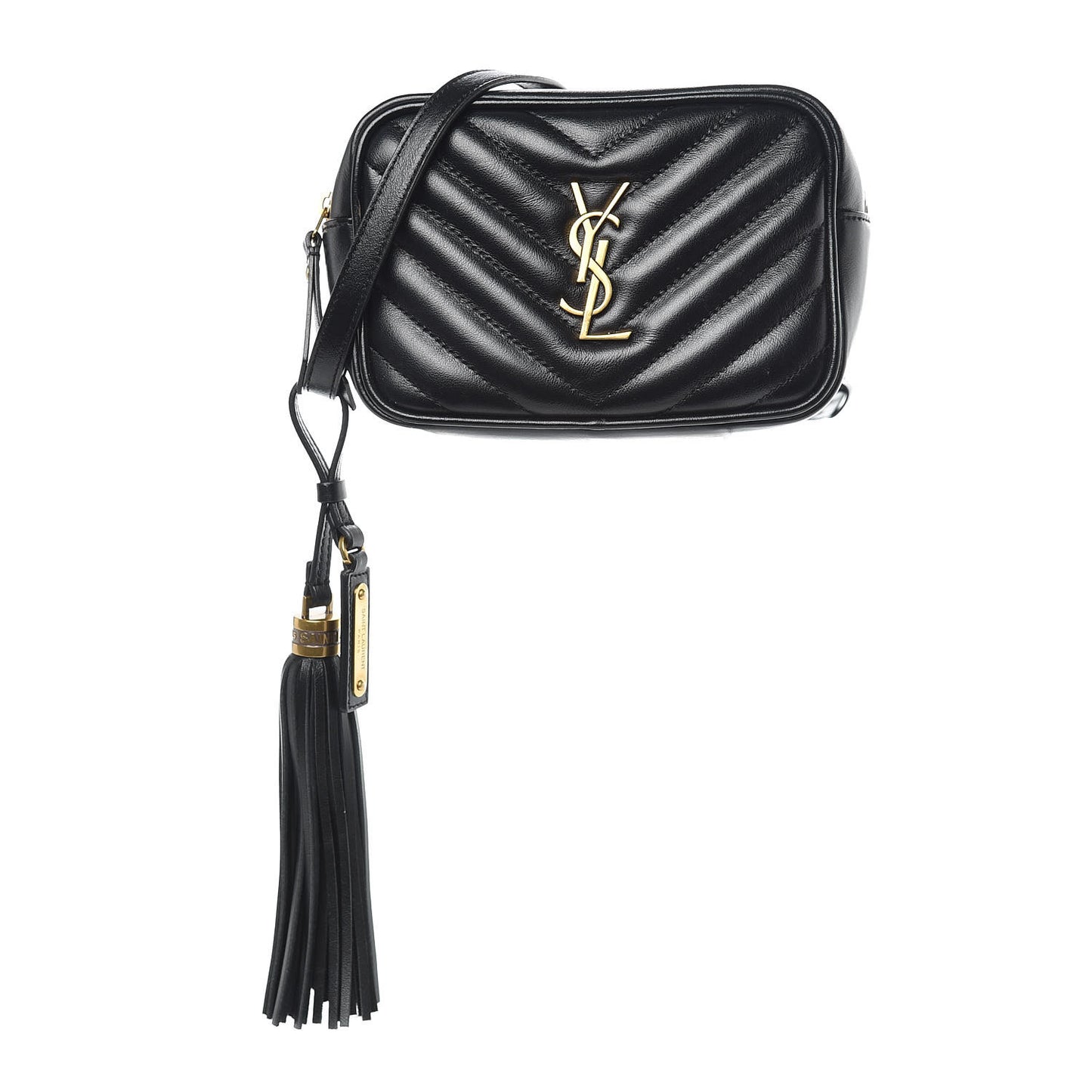 Calfskin Matelasse Monogram Lou Belt Bag Black