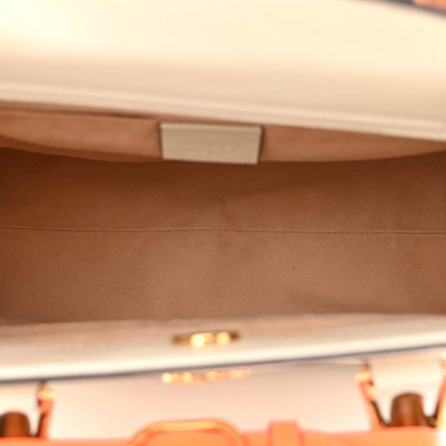 Wonka Grain Calfskin Small Diana Tote Bag Mystic White Orange Fluo