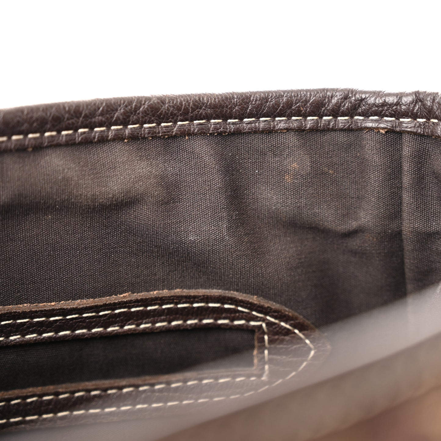 Mini Lin Monogram Bucket Bag Ebene