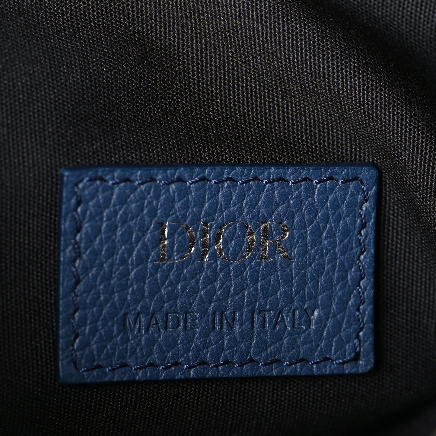 Grained Calfskin Mens Saddle Bag Navy Blue