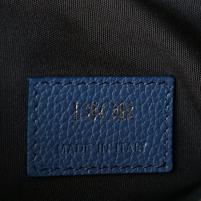 Christian Dior Grained Calfskin Mens Saddle Bag Navy Blue 7 of 11