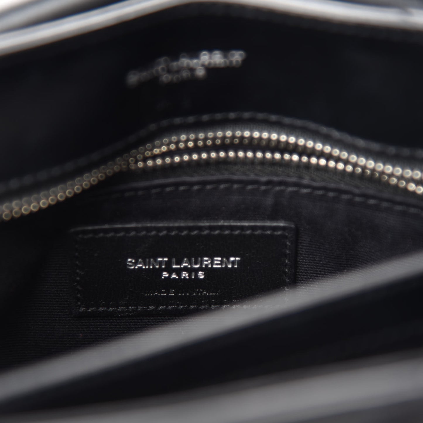 Calfskin Y Quilted Monogram Toy Loulou Crossbody Bag Black