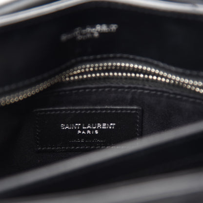 Saint Laurent Calfskin Y Quilted Monogram Toy Loulou Crossbody Bag Black 8 of 11