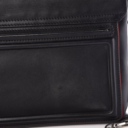 Versace Calfskin Palazzo Shoulder Bag Black Red 15 of 15