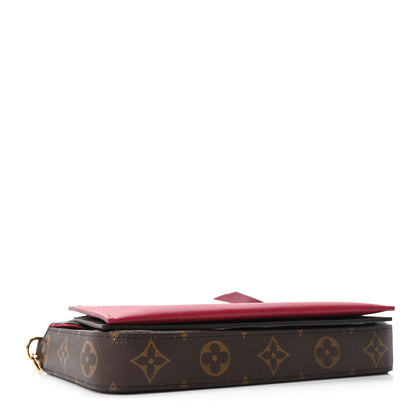Louis Vuitton Monogram Pochette Felicie Chain Wallet Fuchsia 6 of 14