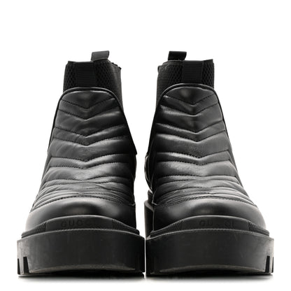 Gucci Calfskin Nappa Matelasse Frances Chelsea Boots 35.5 Black 5 of 28