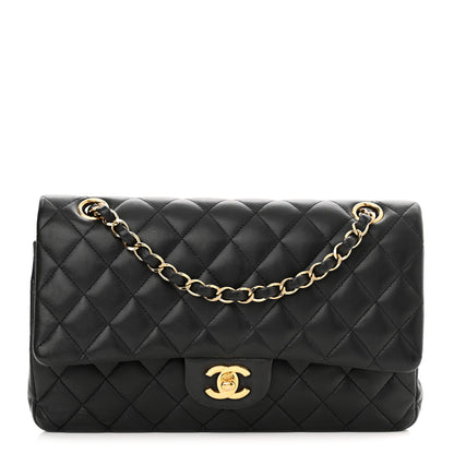 Chanel Lambskin Quilted Medium Double Flap Black 1 of 11