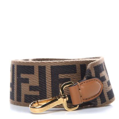 Fendi Canvas FF Strap You Brown 1 of 5