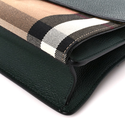 Burberry Derby Calfskin House Check Small Macken Crossbody Bag Dark Bottle Green 12 of 16