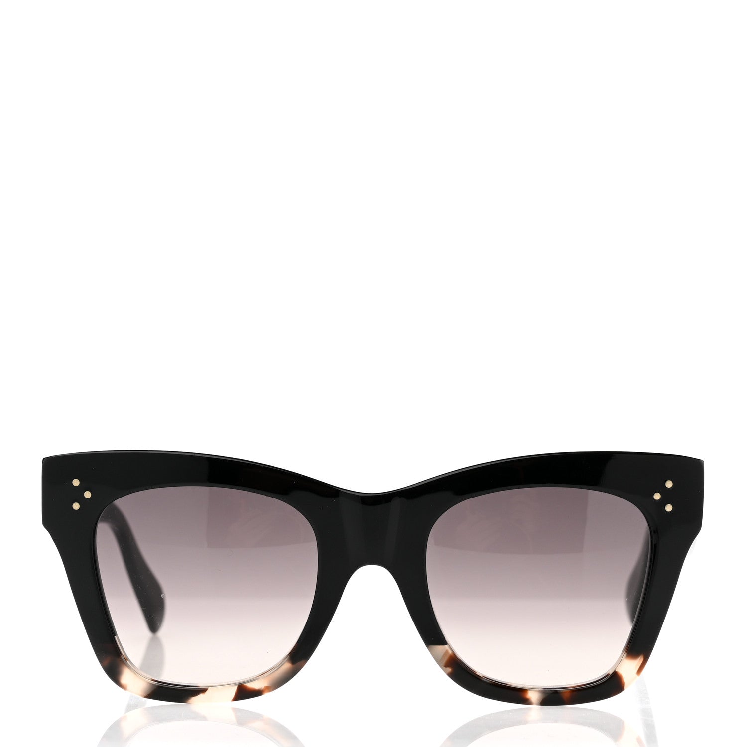 Celine Acetate Cat Eye Sunglasses CL40004I Havana Black 2 of 6